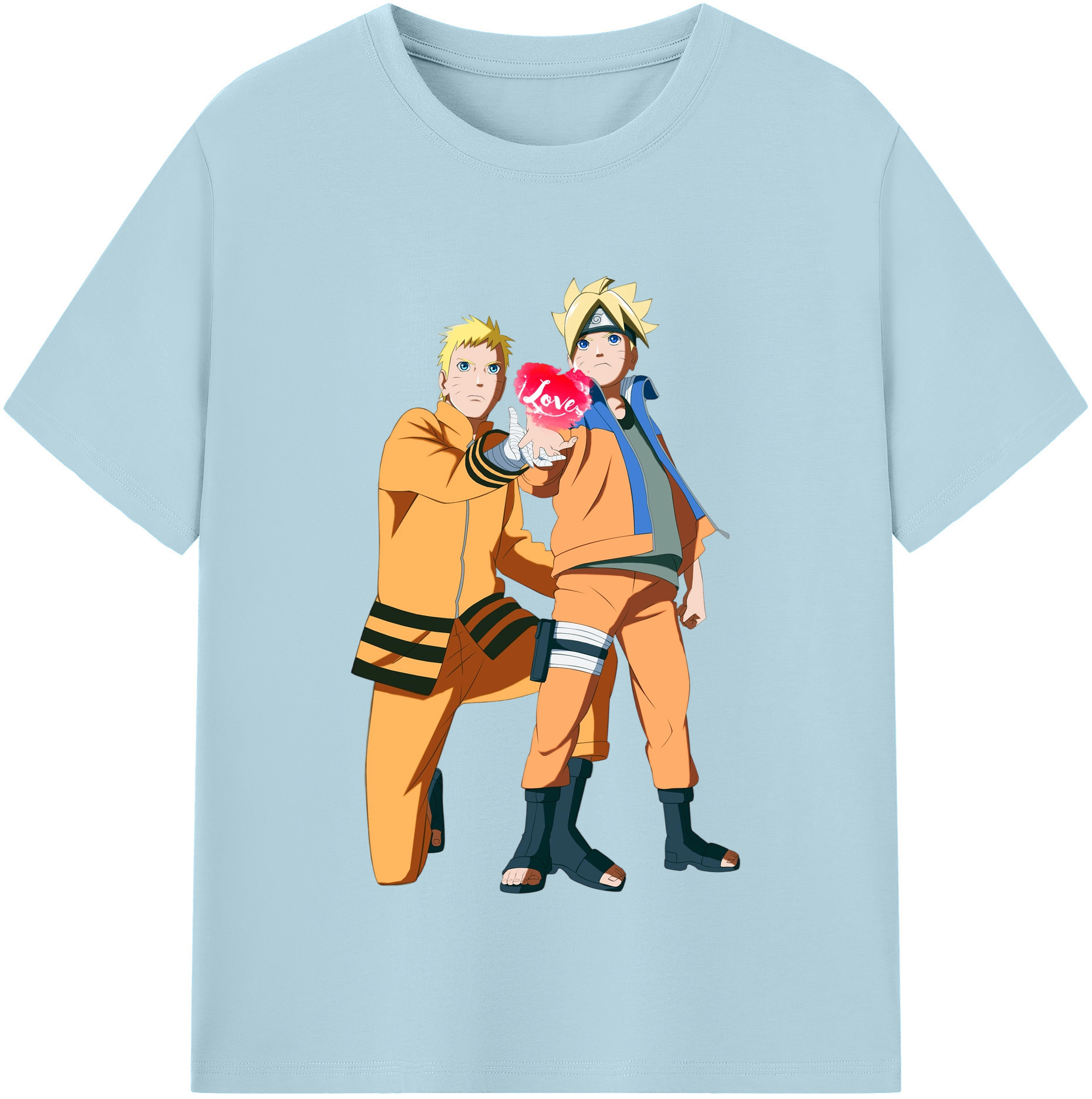（画像用） NARUTO -ナルト- うずまき ボルト Uzumaki Boruto 綿100％半袖Tシャツ（フロントプリント）